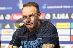 3. Liga; MSV Duisburg - FC Ingolstadt 04; Cheftrainer Dietmar Hirsch (MSV) Pressekonferenz Interview