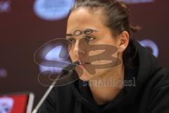 3. Liga; FC Ingolstadt 04 - Hannover 96 II; Interview Pressekonferenz Cheftrainerin Sabrina Wittmann (FCI) 3:3
