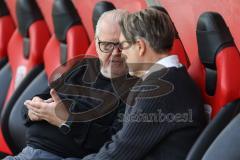 3. Liga; FC Ingolstadt 04 - 1. FC Schweinfurt 05; Vorsitzender des Vorstandes Peter Jackwerth (FCI) Geschäftsführers Dietmar Beiersdorfer (FCI Sport Kommunikation)