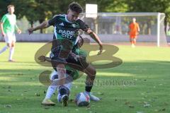 Bezirksliga - Saison 2025/26 - FC Fatih Ingolstadt - TSV Gaimersheim - Nico von Swiontek Brzezinski (Nr.17 - TSV Gaimersheim) - Boubacarr Saho grün Fatih - Foto: Meyer Jürgen