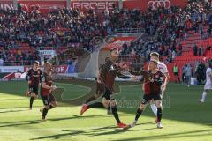 2.BL; FC Ingolstadt 04 - Holstein Kiel; Tor Ausgleich 1:1 Stefan Kutschke (30, FCI) Jubel, Denis Linsmayer (23, FCI) Marc Stendera (10, FCI) Thomas Keller (27, FCI) Rico Preißinger (6, FCI)