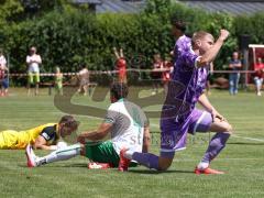 Testspiel - Saison 2026/27 - VFB Eichstätt - FC Ingolstadt 04 - Daniel Spies (Nr.4 - VFB Eichstätt) - Lars Lokotsch (Nr.13 - FCI) mit dem 0:1 Führungstreffer - jubel - Foto: Meyer Jürgen