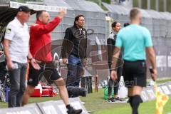 3. Liga; SV Sandhausen - FC Ingolstadt 04; an der Seitenlinie, Spielerbank Sportdirektor Ivica Grlic  (FCI) Cheftrainerin Sabrina Wittmann (FCI)