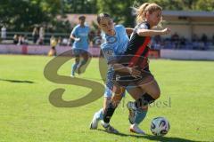 *** 2. Bundesliga Frauen - Saison 2025/26 - FC Ingolstadt 04 Frauen - Victoria Berlin - Leonie Haberäcker (Nr.27 - FC Ingolstadt Frauen I) - Aydin Leyila blau Berlin - Foto: Meyer Jürgen