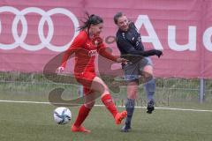Bayernliga - Frauen - Saison 2022/2023 - FC Ingolstadt 04 II-TSV Schwaben Augsburg - Laura Frank
 rot FCI - Katrin Maier schwarz Augsburg - Foto: Meyer Jürgen