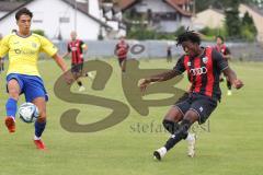 Bayernliga Nord - Saison 2024/25 - Freundschaftsspiel - FC Ingolstadt 04 II - FC Pipinsried - Said Souleymane (Nr.17 - FCI U21) - Krist Benjamin gelb Pipinsried  - Foto: Meyer Jürgen