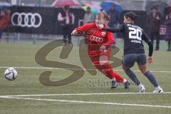 Bayernliga - Frauen - Saison 2022/2023 - FC Ingolstadt 04 II- TSV Schwaben Augsburg - Lea Spittka
 rot FCI - Emily Stockinger schwarz Augsburg - Foto: Meyer Jürgen
