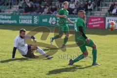 Fussball - Kreisliga - FC Gerolfing - SV Karlshuld - Christian Träsch Fc Gerolfing - Hope Agubuokwu grün Karlshuld - Foto: Meyer Jürgen