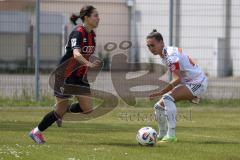 2. Bundesliga Frauen - Saison 2025/26 - FC Ingolstadt 04 Frauen - FCB München II - Annika Kömm (Nr.25 - FC Ingolstadt Frauen I) - Kappes Jana rot FCB  - Foto: Meyer Jürgen