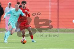 A-Junioren Bundesliga  - Saison 2023/24 - A-Junioren - FC Ingolstadt 04 - TSV 1860 München - Berkey Öztürk (Nr.8 - FC Ingolstadt 04 A-Jugend) - Faßmann Lasse blau München - Foto: Meyer Jürgen