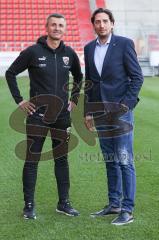 3.Liga - Saison 2022/2023 - FC Ingolstadt 04 -  - Pressekonferenz - Cheftrainer Michael Köllner (FCI) links - Portrait - Sportdirektor Ivica Grlic (FCI) rechts -  - Foto: Meyer Jürgen