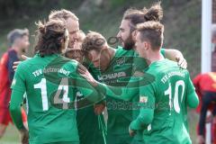 Bezirksliga OBB - Saison 2021/22 -  SV Kasing - Jetzendorf - Der 0:2 Führungstreffer durch Stefan Nefzger grün Jetzendorf - Jubel - Foto: Meyer Jürgen