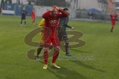 Bayernliga Süd - Saison 2021/2022 - FC Ingolstadt 04 II - TSV 1860 München II - Meikis Fabio (#19 FCI) vergibst eine Torchance - Enttäuscht - Szekely György Torwart München  - Foto: Meyer Jürgen