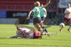 2. Bundesliga Frauen - Saison 2025/26 - FC Ingolstadt 04 Frauen - SC Sand - Nina Penzkofer (Nr.29 - FC Ingolstadt Frauen I) - Fischer Milena grün SC Sand  - Foto: Meyer Jürgen