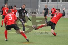 AUDI - Schanzer Amateurcup 2023 - Vorrunde - Türk SV Ingolstadt - SV 66 Pondorf - Ibrahim Sahin schwarz Türk SV - Jonas Sperber rot Pondorf rechts -  - Foto: Meyer Jürgen