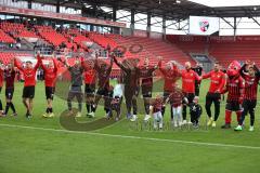 3.Liga - Saison 2022/2023 - FC Ingolstadt 04 -  - SV Waldhof-Mannheim - Die Mannschaft bedankt sich bei den Fans - Jubel - Foto: Meyer Jürgen