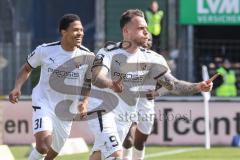 3. Liga; SV Meppen - FC Ingolstadt 04; Tor Jubel Treffer Patrick Schmidt (9, FCI) Justin Butler (31, FCI) Moussa Doumbouya (27, FCI)