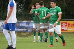 Toto-Pokal - Saison 2023/2024 - FC Gerolfing - TSV Rohrbach - Der 1:0 Führungstreffer durch Raymond Kreizer
 grün Gerolfing - jubel -  Foto: Meyer Jürgen