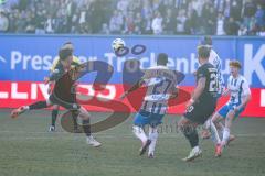 3. Liga; FC Hansa Rostock - FC Ingolstadt 04; Torchance verpasst Tim Heike (9, FCI) Kinsombi Christian (27 HR) Yannick Deichmann (20, FCI) Pfanne Franz (23 HR)