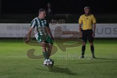 Landesliga - Saison 2025/26 - SV Manching - SSV Niedersonthofen - Luca Bienek (Nr.16 - SV Manching) wird im Strafraum gefoult und es gibt Strafstoß - Sebastian Graßl (Nr.10 - SV Manching) verschießt den Elfmeter - Foto: Meyer Jürgen