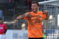 3.Liga - Saison 2023/2024 - SC Freiburg II - FC Ingolstadt 04 - Benjamin Kanuric (Nr.8 - FCI) - Der 4:0 Führungstreffer durch Benjamin Kanuric (Nr.8 - FCI) -jubel - Foto: Meyer Jürgen