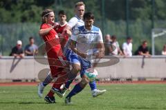 Relegation - Saison 2022/2023 - TSV Baar/Ebenhausen - TV Münchsmünster - Lucas Olbrich rot Ebenhausen - Andreas Müller weiss Münchsmünster - Foto: Meyer Jürgen