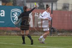 DFB -Pokal Frauen - Saison 2025/26 - FC Ingolstadt 04 Frauen - FC Bayern München - Gelbe Karte für Emma Kusch (Nr.9 - FC Ingolstadt Frauen I) - XXXXX - Foto: Meyer Jürgen