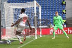 3. Liga; Arminia Bielefeld - FC Ingolstadt 04; Torchance verpasst, Bryang Kayo (48, FCI) ärgert sich, Kersken Jonas (1 AB)