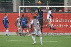 AUDI - Schanzer Amateur Cup - Halbfinale 1 - Saison 2024/25 - FC Mindelstetten - SV Menning - Eric Jung Torwart Menning - Ben Forchhammer weiss Mindelstetten - Foto: Meyer Jürgen
