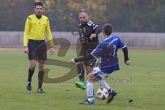 Kreisliga - Saison 2022/2023 - DJK Ingolstadt - Türk.SV Ingolstadt - Mathias Habricht schwarz Türk SV - Ostap Nechaj blau DJK Ing - Foto: Meyer Jürgen