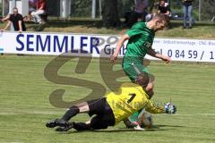 BZL - Oberbayern - SV Manching - TSV Rohrbach - Martin Frontec (#20 Manching) mit einer Torchance - Patrick Diller Torwart Rohrbach - Foto: Jürgen Meyer