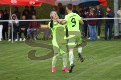 Kreisklasse - SV Menning - TSV Etting - Der 1:0 Führungstreffer durch Simon Wolfsfellner grün Menning - jubel - Alessandro Nikolaidis grün Menning - Foto: Jürgen Meyer