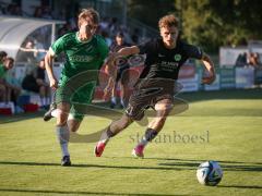 * Testspiel - Saison 2026/27 - FC Gerolfing - SV Manching-  - Lukas Achhammer (Nr.9 - FC Gerolfing) - Timo Jung (Nr.21 - SV Manching) - Foto: Meyer Jürgen