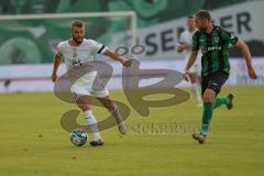 3.Liga - Saison 2023/2024 - Preußen Münster - FC Ingolstadt 04 - Yannick Deichmann (Nr.20 - FCI) - Rico Preisinger (Nr.21 - Preussen Münster) -  - Foto: Meyer Jürgen