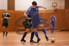 Hallenturnier Gaimersheim - Saison 2025/26 - TSV Gaimersheim - SV Hundszell - Quendrin Hoti schwarz Gaimersheim - Lorenz Pastascheck blau Hundszell - Foto: Meyer Jürgen