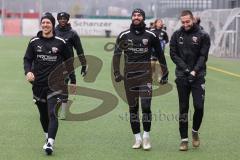 3. Liga; FC Ingolstadt 04 - Trainingsauftakt Winterpause; Denis Linsmayer (23, FCI) Nico Antonitsch (5, FCI) Rico Preißinger (6, FCI)