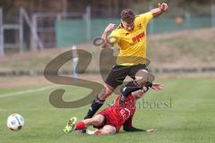 Kreisklasse - Saison 2023/24 -  SV Zuchering - TSV Lichtenau - Alexander Winkler gelb Lichtenau - Leander Friedl rot Zuchering - Foto: Meyer Jürgen