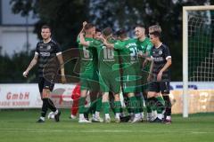 Bezirksliga - Saison 2023/2024 - SV Manching  TSV Rohrbach - Der 1: 0 Führungstreffer durch Maximilian Eberwein (Nr.4 - SV Manching) - jubel -  - Foto: Meyer Jürgen