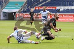 3. Liga - MSV Duisburg - FC Ingolstadt 04 - Fatih Kaya (9, FCI) wird von Lukas Scepanik (7 MSV) gefoult