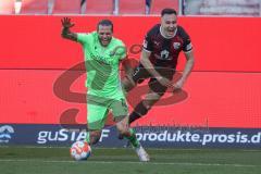 2.BL; FC Ingolstadt 04 - SV Sandhausen; Zweikampf Kampf um den Ball Dominik Franke (3 FCI) Diekmeier Dennis (18 SVS)