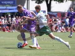 Testspiel - Saison 2026/27 - VFB Eichstätt - FC Ingolstadt 04 - Lars Lokotsch (Nr.13 - FCI) - Jonathan Grimm (Nr.39 - VFB Eichstätt) - Foto: Meyer Jürgen