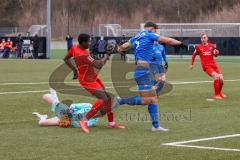 A - Junioren Bundesliga Süd/Südwest -  Saison 2021/2022 - FC Ingolstadt 04 - Heidenheim - Udebuluzor Michael (#21 FCI) - Feller Frank Torwart Heidenheim - Spahiu Rigun blau #5 Heidenheim - Foto: Meyer Jürgen