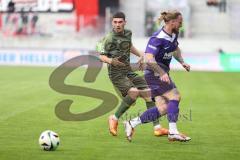 3. Liga; Erzgebirge Aue - FC Ingolstadt 04; Felix Keidel (43, FCI) Stefaniak Marvin (34 Aue)