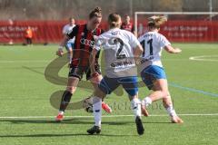 2. Bundesliga Frauen - Saison 2024/25 - FC Ingolstadt 04 Frauen - SC Sand - Wolski Lea (Nr.5 - FCI Frauen) - Fischer Leni weiss Sand - Klotz Sarah #2 Sand - Foto: Meyer Jürgen