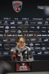 3. Liga; FC Ingolstadt 04 - Neue Trainerin, Pressekonferenz, Cheftrainerin Sabrina Wittman (FCI) im Interview