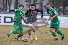 Bezirksliga - Saison 2024/25 - FC Gerolfing - FC Fatih Ingolstadt - David Simm (Nr.19 - FC Gerolfing) - Eron Dervisi (Nr.27 - FC Fatih) - Foto: Meyer Jürgen