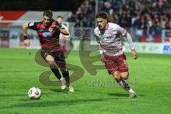 3. Liga; FC Viktoria Köln - FC Ingolstadt 04; Zweikampf Kampf um den Ball Dennis Kaygin (10, FCI) Otto David (10 VK)