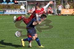 Kreisliga - Saison 2022/2023 - Türk.SV Ingolstadt - SV Menning - Ibrahim Sahin rot Türk SV - Oliver Ölze blau Menning - Foto: Meyer Jürgen