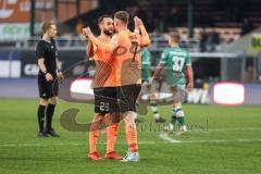 3. Liga; VfB Lübeck - FC Ingolstadt 04; Jannik Mause (7, FCI) Schuß Tor Jubel Treffer David Kopacz (29, FCI) Tanz