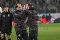 2.BL; FC Ingolstadt 04 - Erzgebirge Aue; Spieler bedanken sich bei den Fans, Cheftrainer Rüdiger Rehm (FCI)